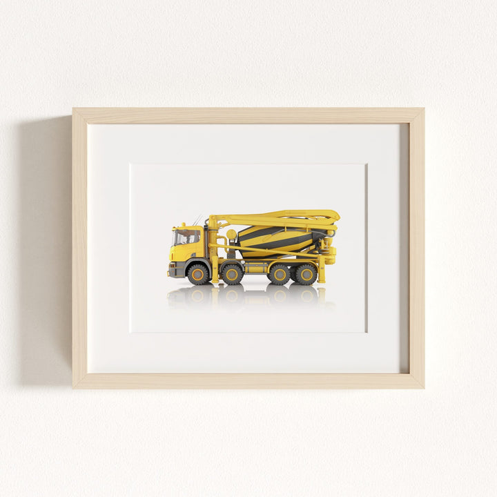 Construction Vehicle Concrete Mixer Art