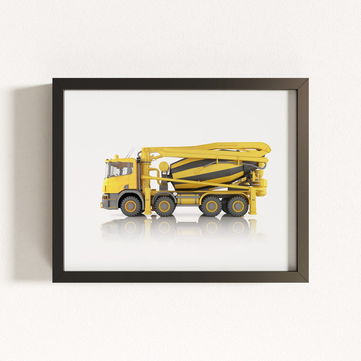 Construction Vehicle Concrete Mixer Art