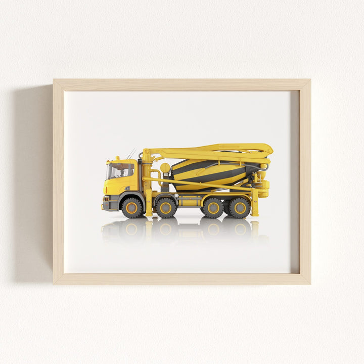 Construction Vehicle Concrete Mixer Art