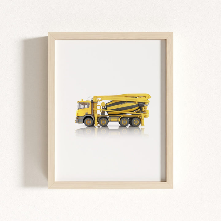 Construction Vehicle Concrete Mixer Art