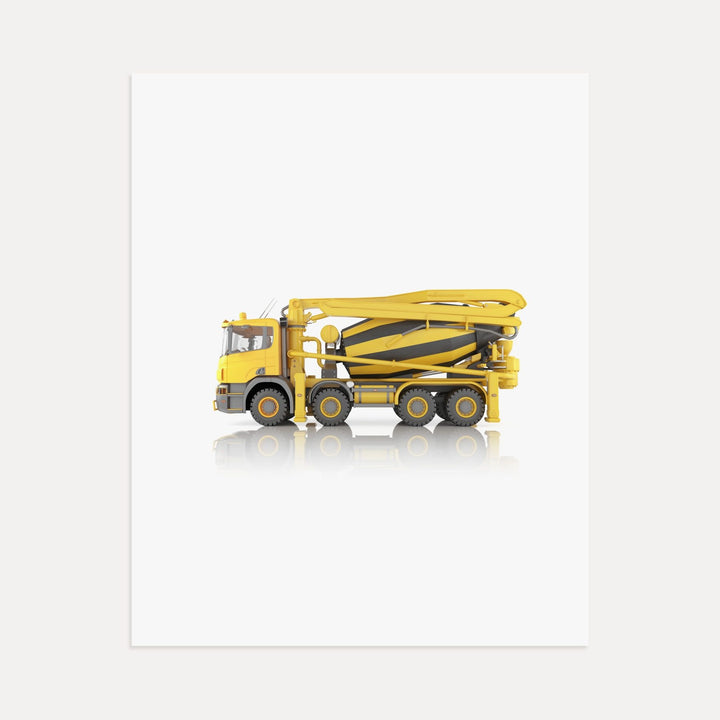 Construction Vehicle Concrete Mixer Art
