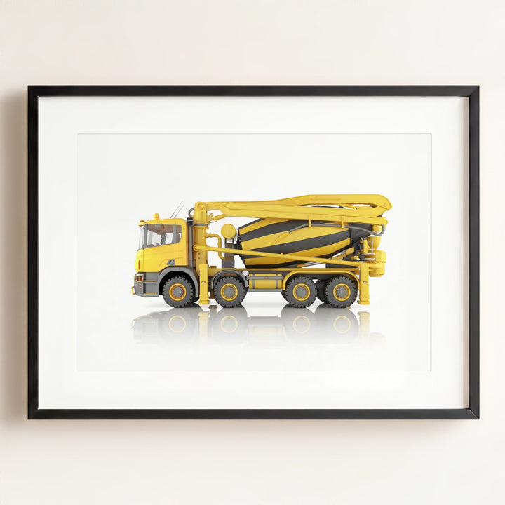 Construction Vehicle Concrete Mixer Art