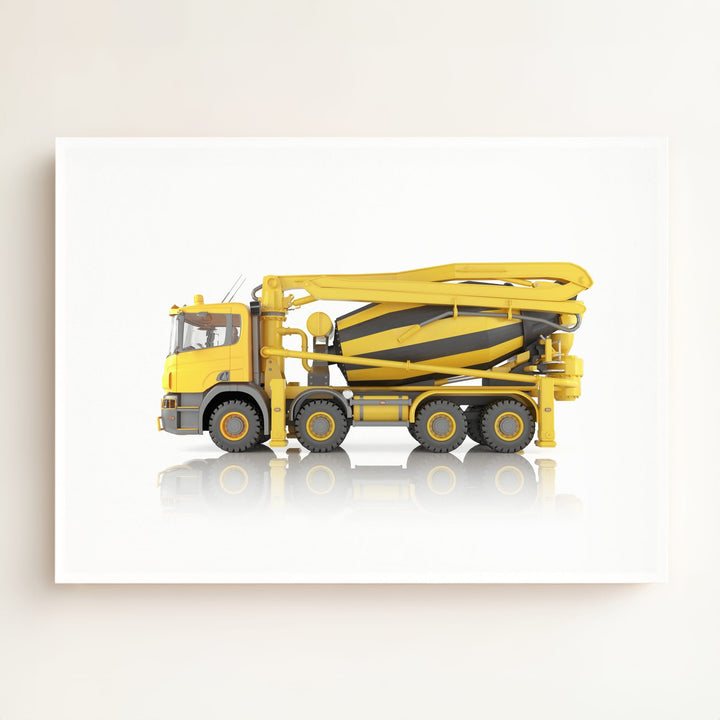 Construction Vehicle Concrete Mixer Art