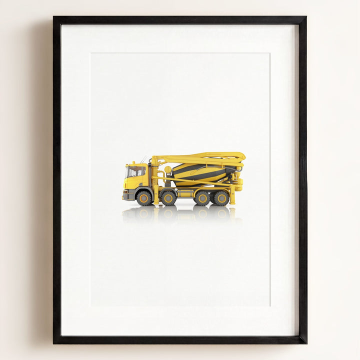 Construction Vehicle Concrete Mixer Art