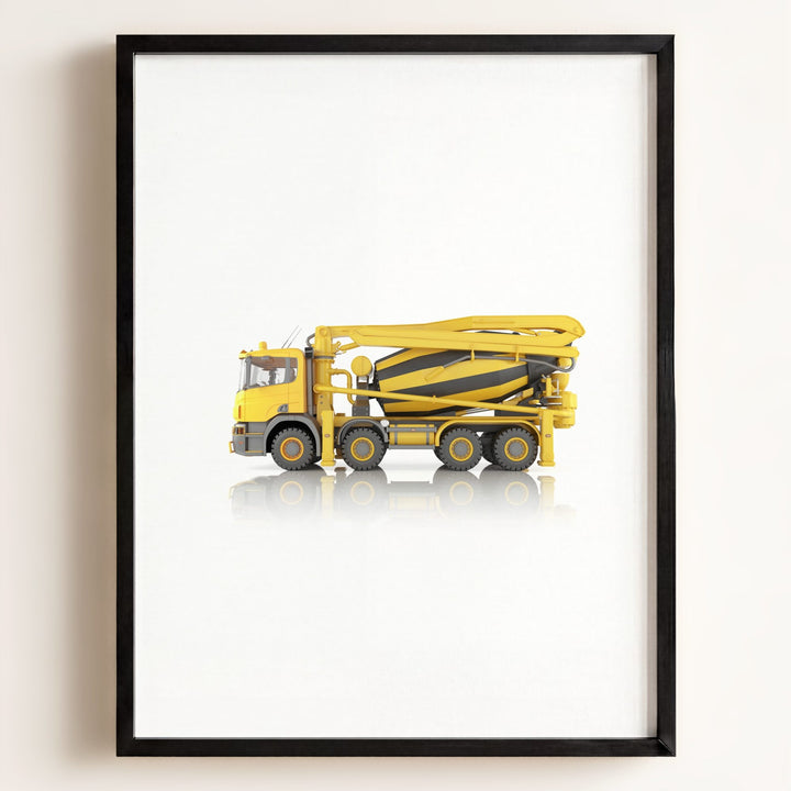 Construction Vehicle Concrete Mixer Art
