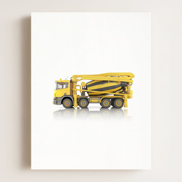 Construction Vehicle Concrete Mixer Art