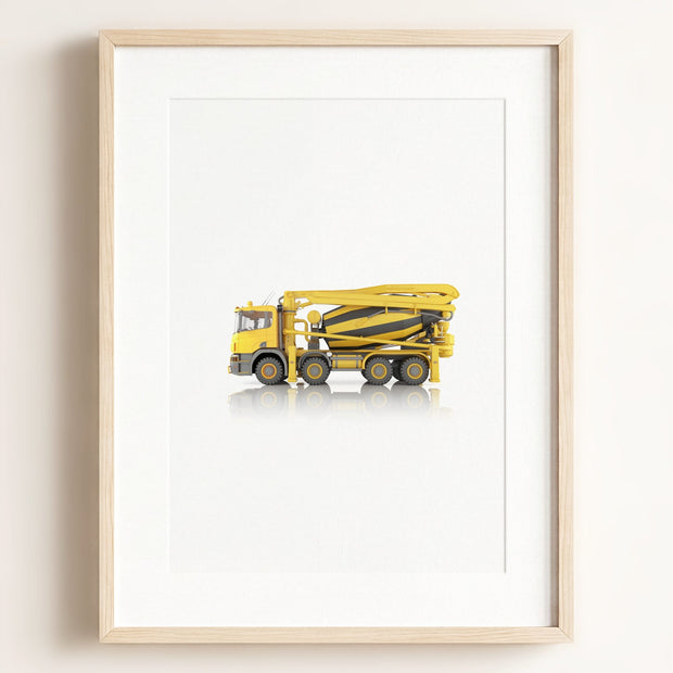 Construction Vehicle Concrete Mixer Art