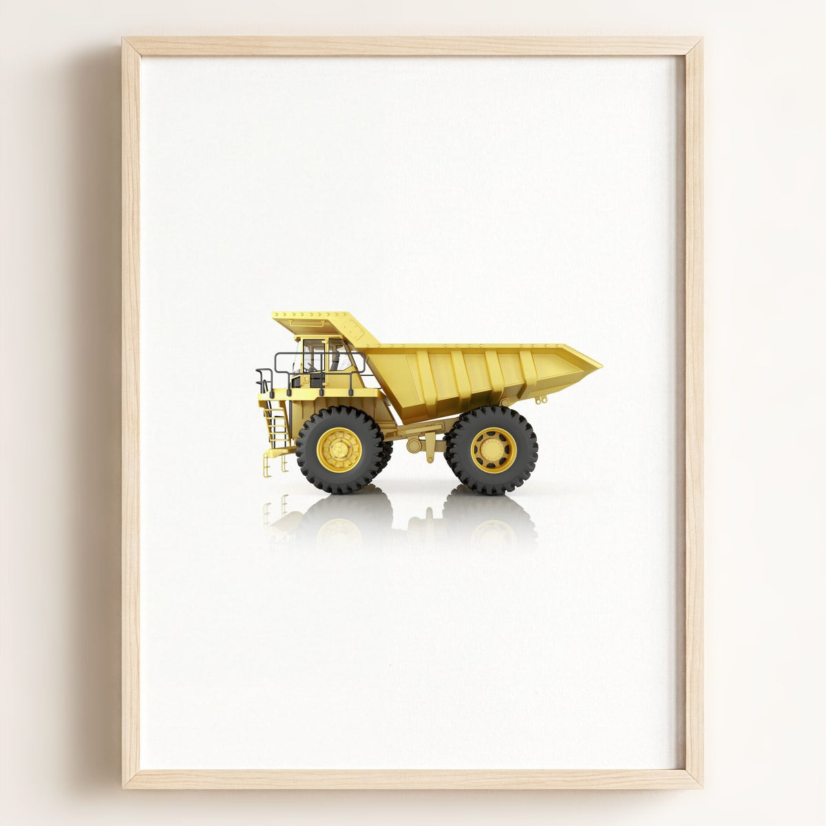 Construction Vehicle Off-Highway Truck Art — Framed Art