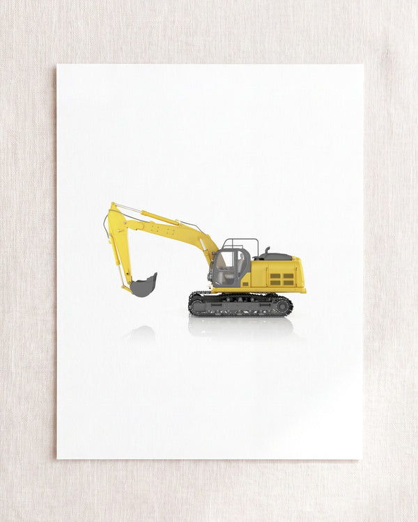 Construction Vehicle Track Excavator Art