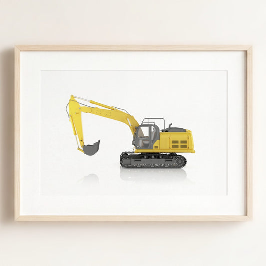 Construction Vehicle Track Excavator Art