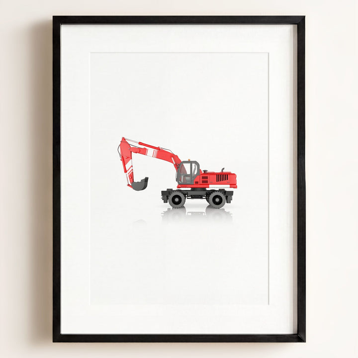 Construction Vehicle Wheel Excavator Art