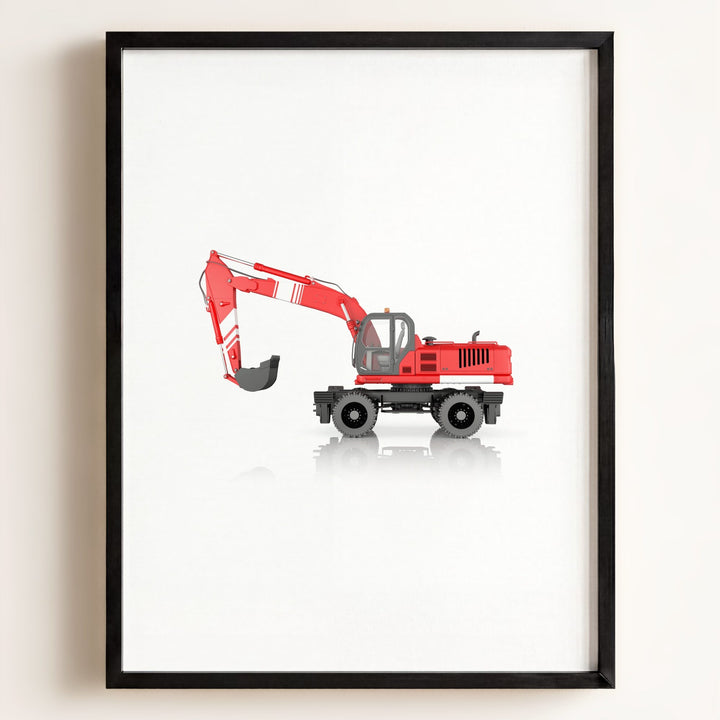 Construction Vehicle Wheel Excavator Art