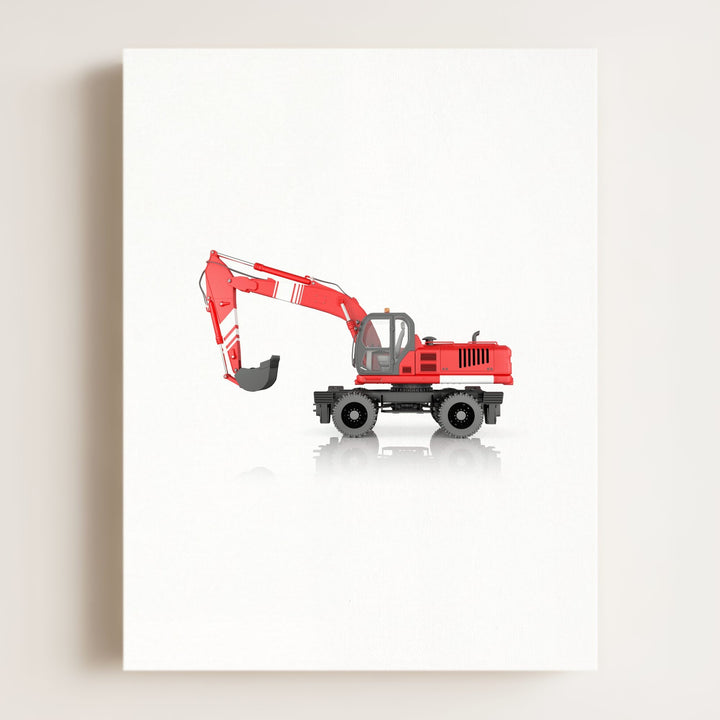 Construction Vehicle Wheel Excavator Art