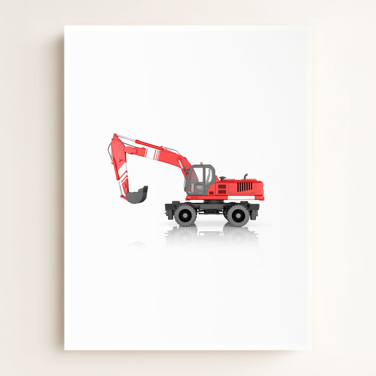 Construction Vehicle Wheel Excavator Art