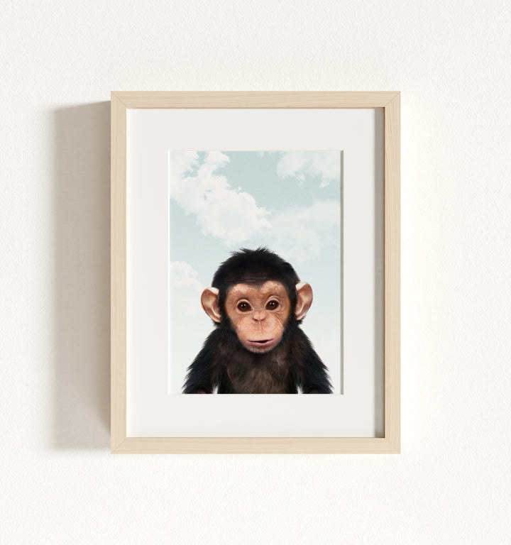 Baby Chimpanzee Framed Art