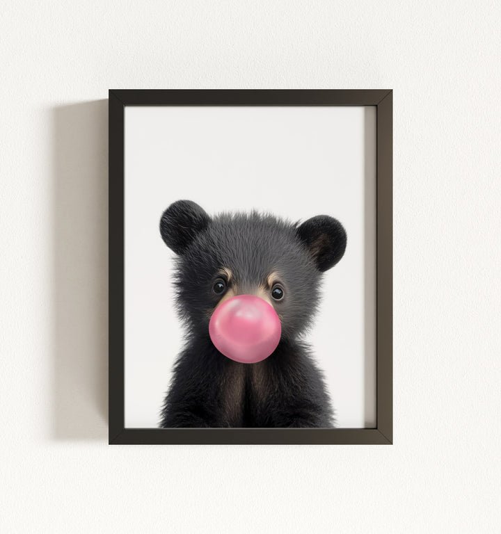 Baby Black Bear Framed Art