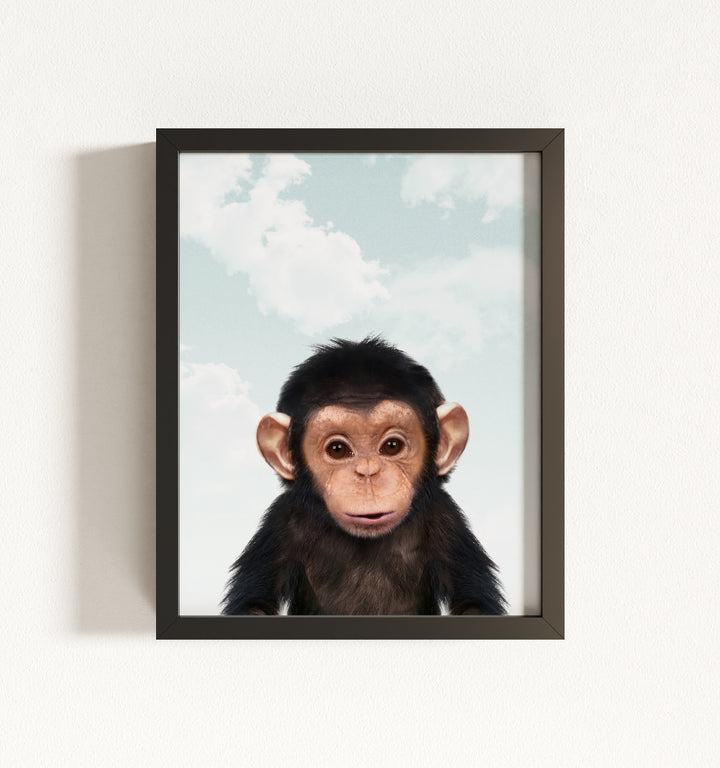 Baby Chimpanzee Framed Art