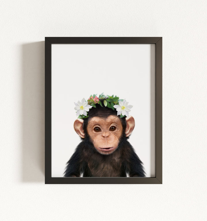 Baby Chimpanzee Framed Art