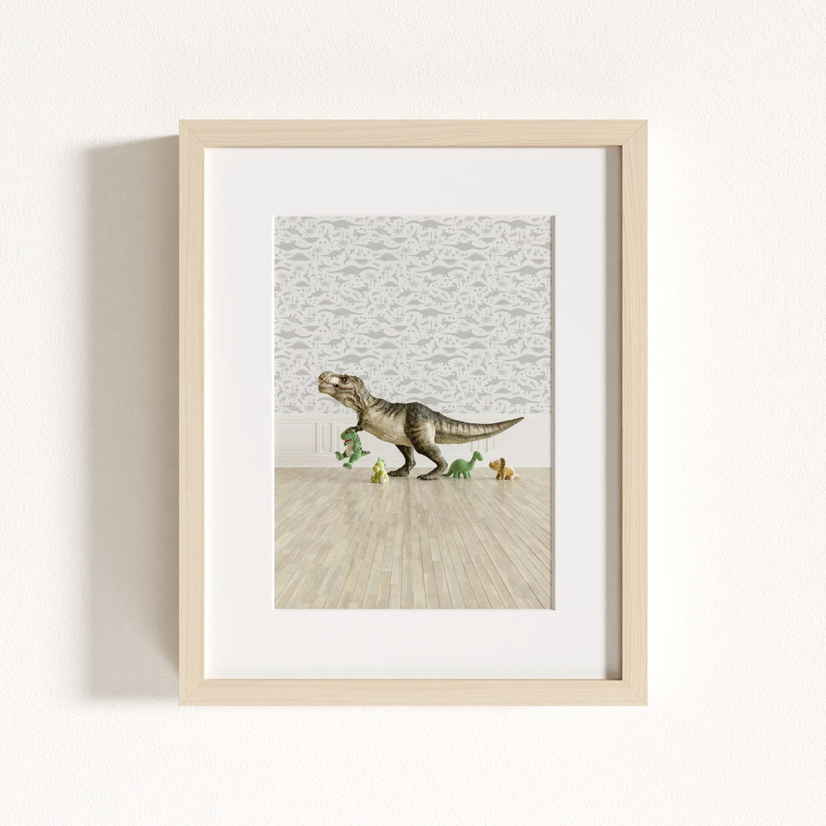 Dinosaurs at Play — Framed Art