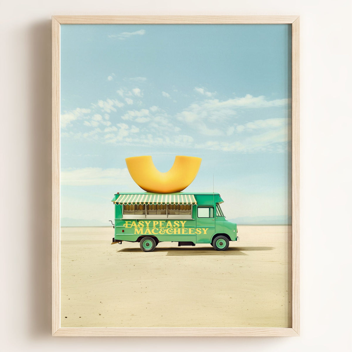Easy Peasy Mac & Cheesy Food Truck Art - Framed Art