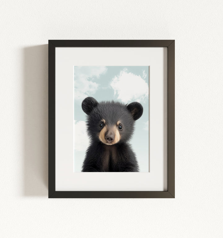 Baby Black Bear Framed Art