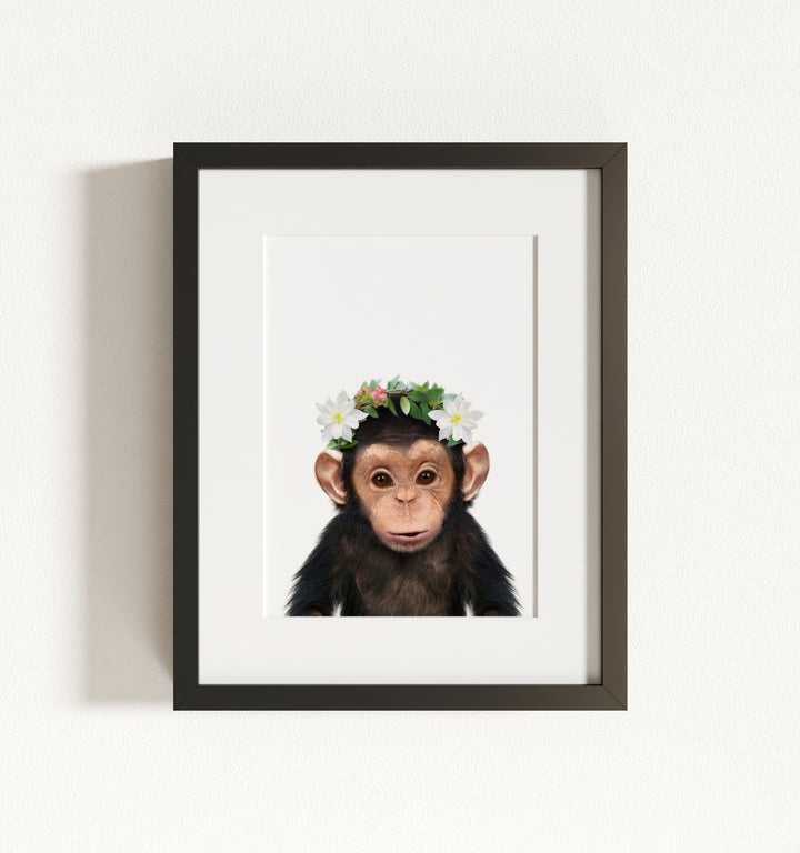 Baby Chimpanzee Framed Art