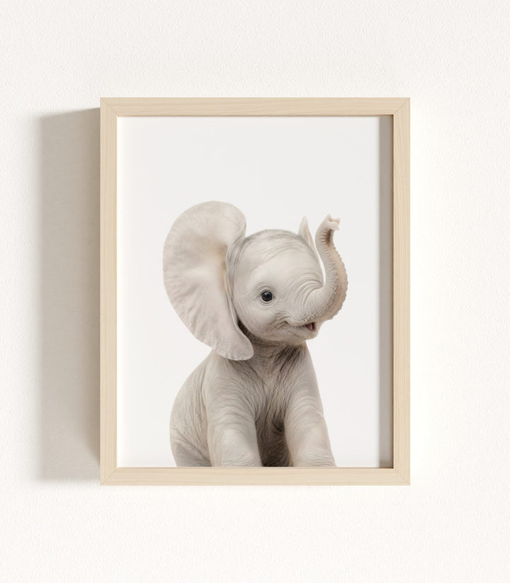 Framed Baby Safari Animals Nursery Decor - African Animals Set of 6