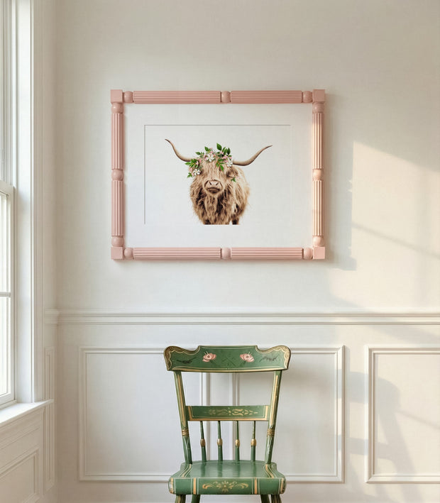 Highland Cow with Flower Crown