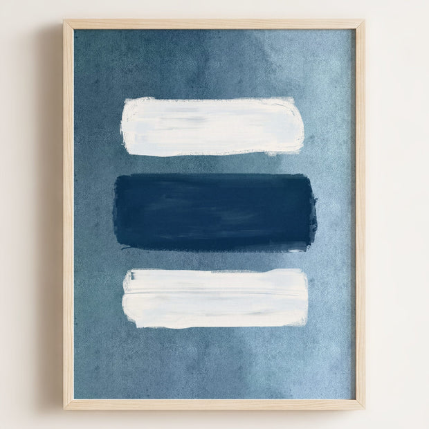 Indigo Abstract Brushstrokes