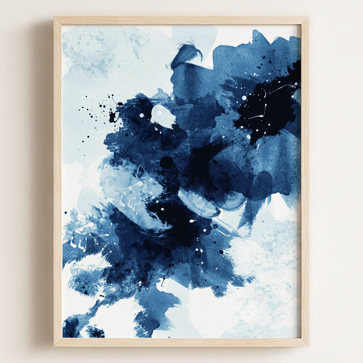 Indigo Abstract No. 1 - Framed Art