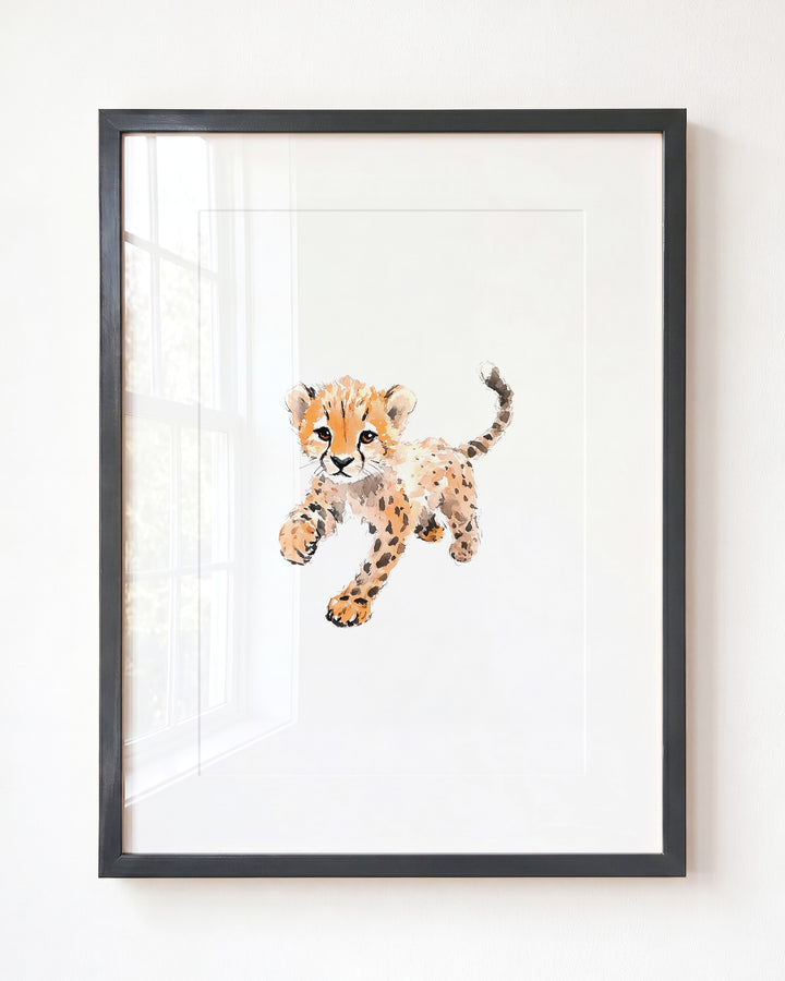 Keepsake Kingdom Watercolor Cheetah Art Print
