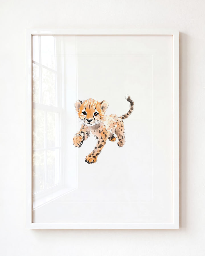 Keepsake Kingdom Watercolor Cheetah Art Print