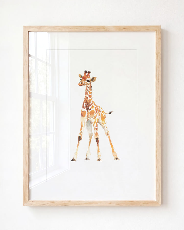 Keepsake Kingdom Watercolor Giraffe Art Print