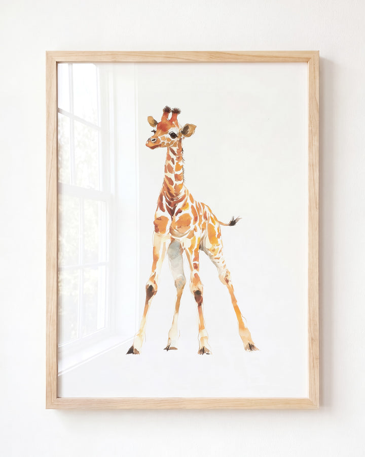 Keepsake Kingdom Watercolor Giraffe Art Print