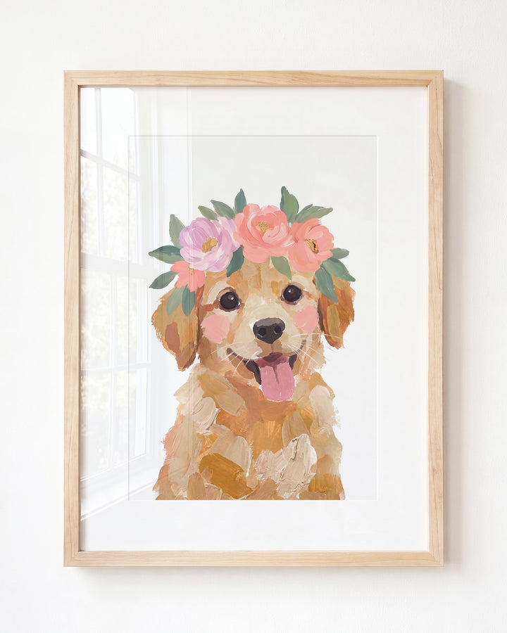Little Painted Dog-Golden-Retriever