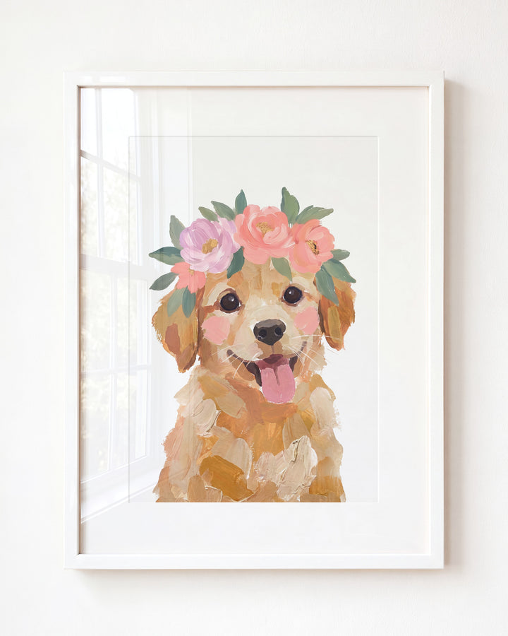 Little Painted Dog-Golden-Retriever