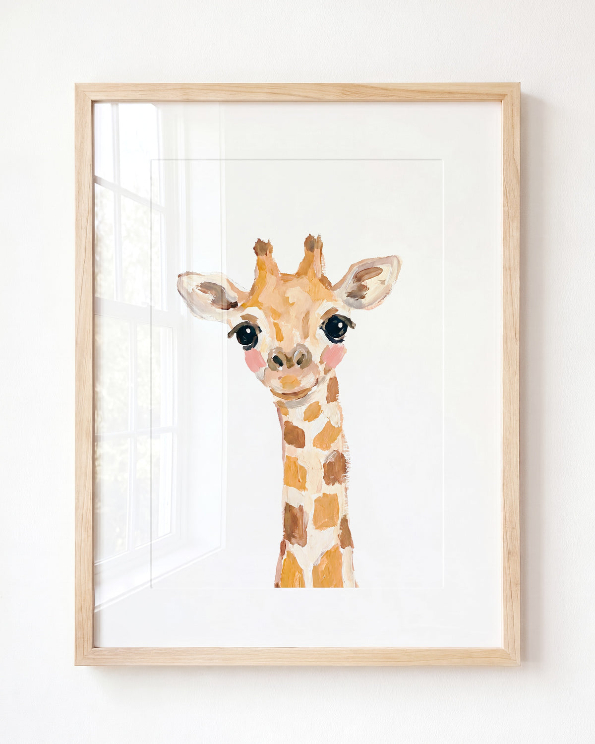 Little Painted Giraffe — Framed