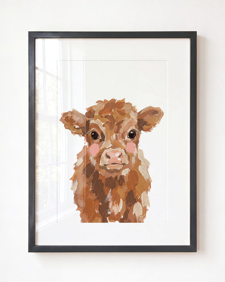 Little Painted Highland Cow