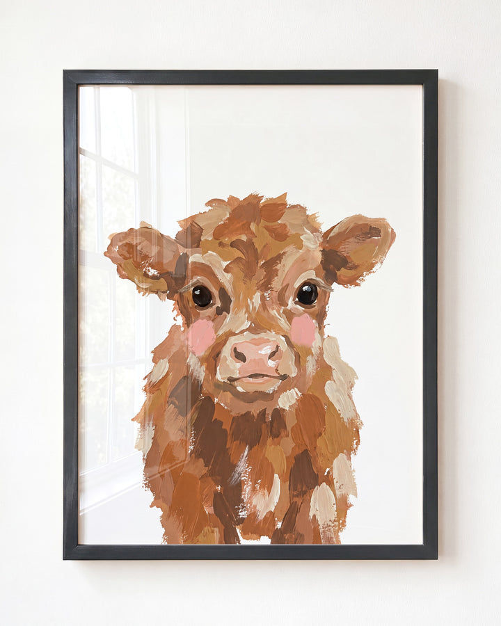 Little Painted Highland Cow
