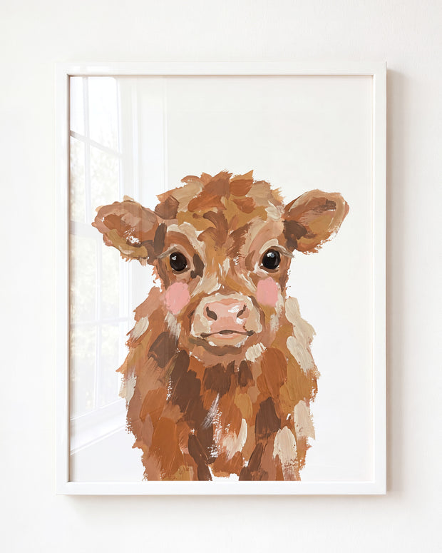 Little Painted Highland Cow