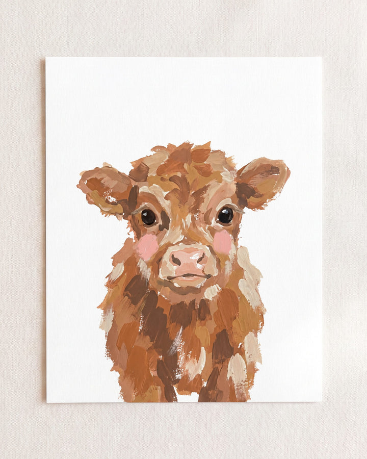 Little Painted Highland Cow