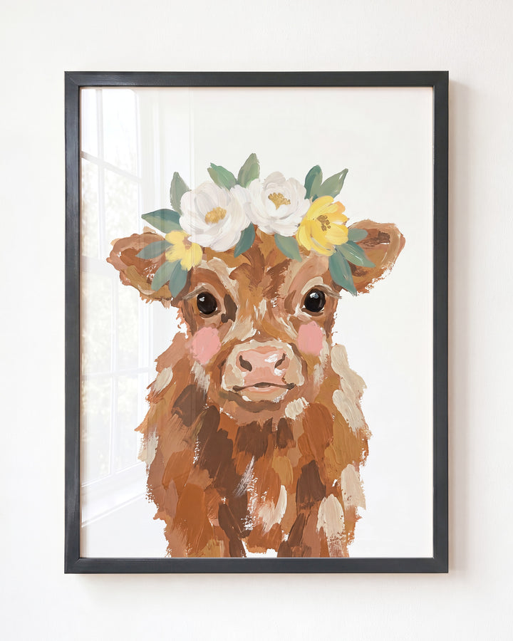 Little Painted Highland Cow
