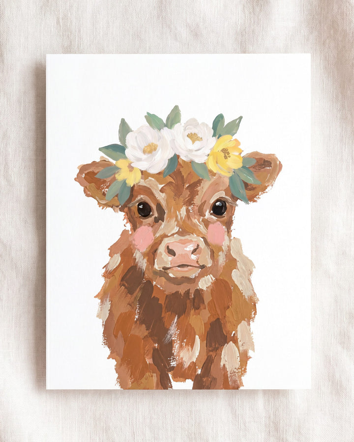 Little Painted Highland Cow