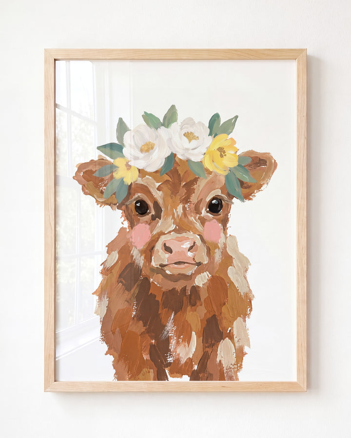 Little Painted Highland Cow