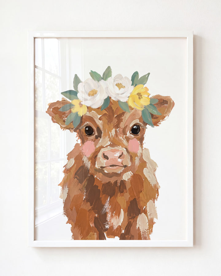 Little Painted Highland Cow