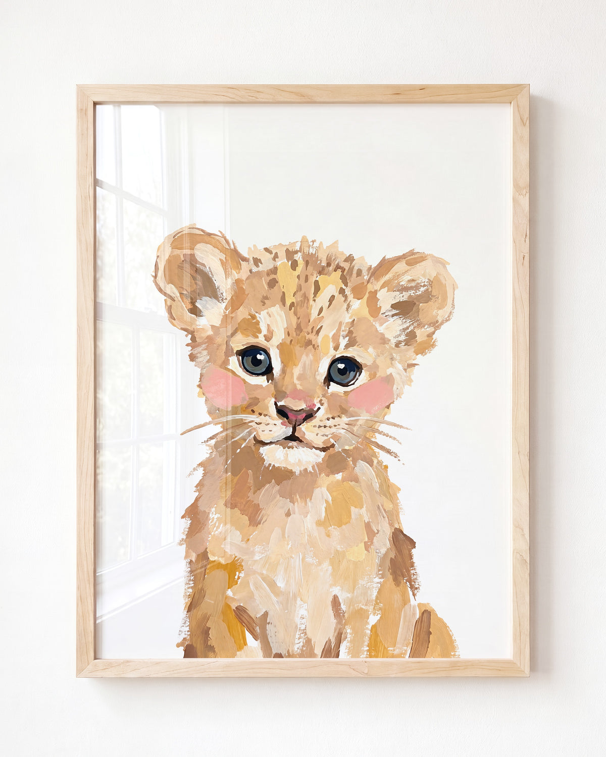 Little Painted Lion — Framed