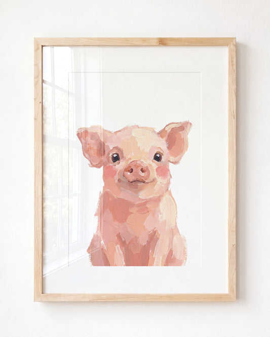 Little Painted Pig — Framed