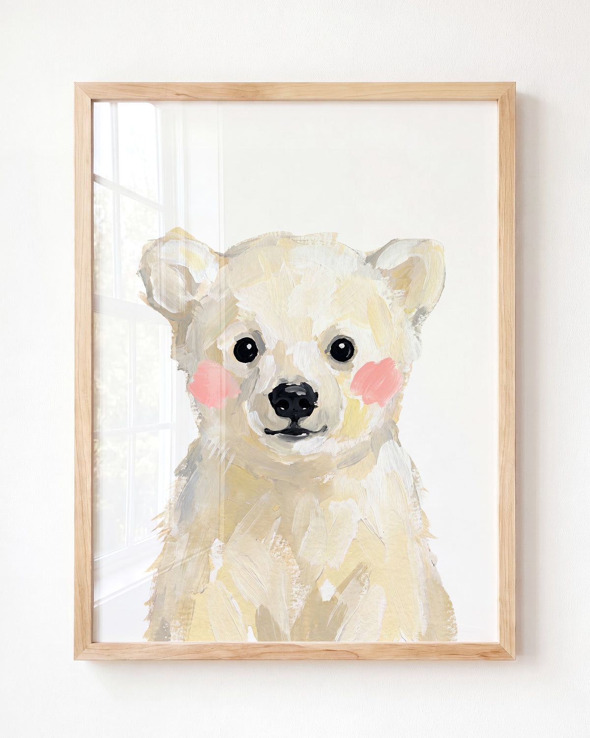 Little Painted Polar Bear — Framed