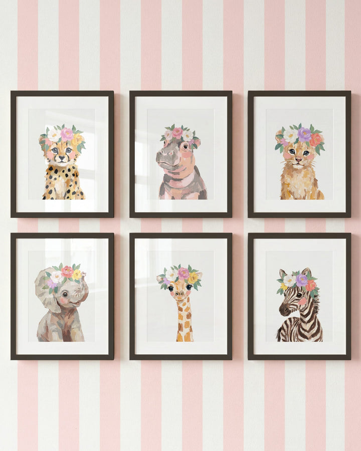 Little Painted Safari Pals Set of 6 - Flowers
