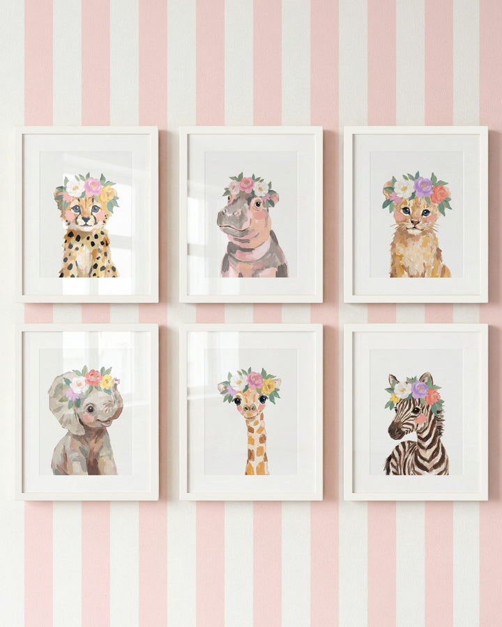 Little Painted Safari Pals Set of 6 - Flowers